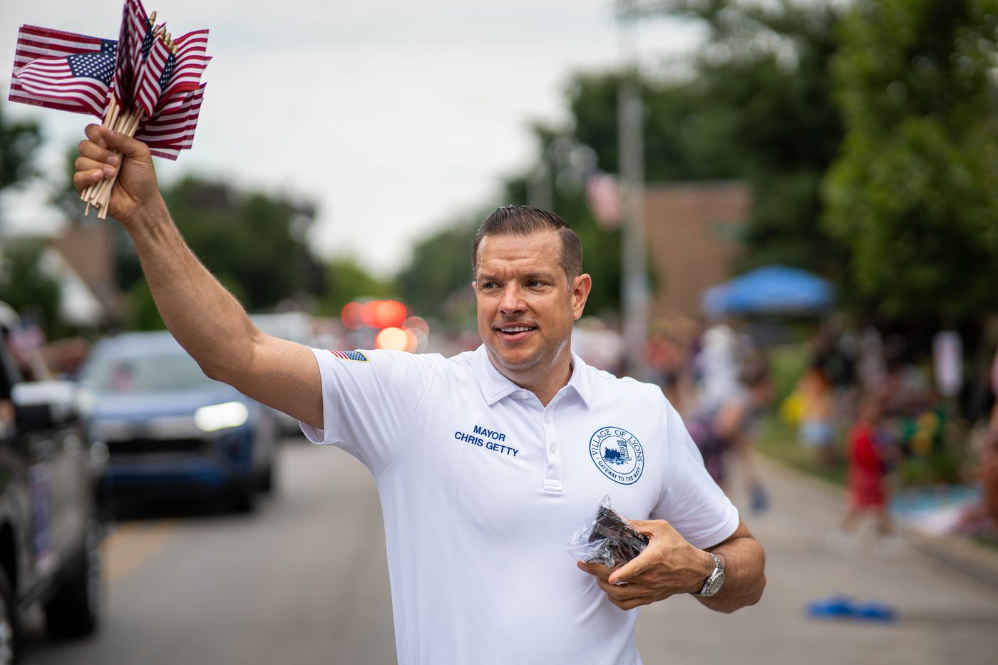 Chris Getty at the parade